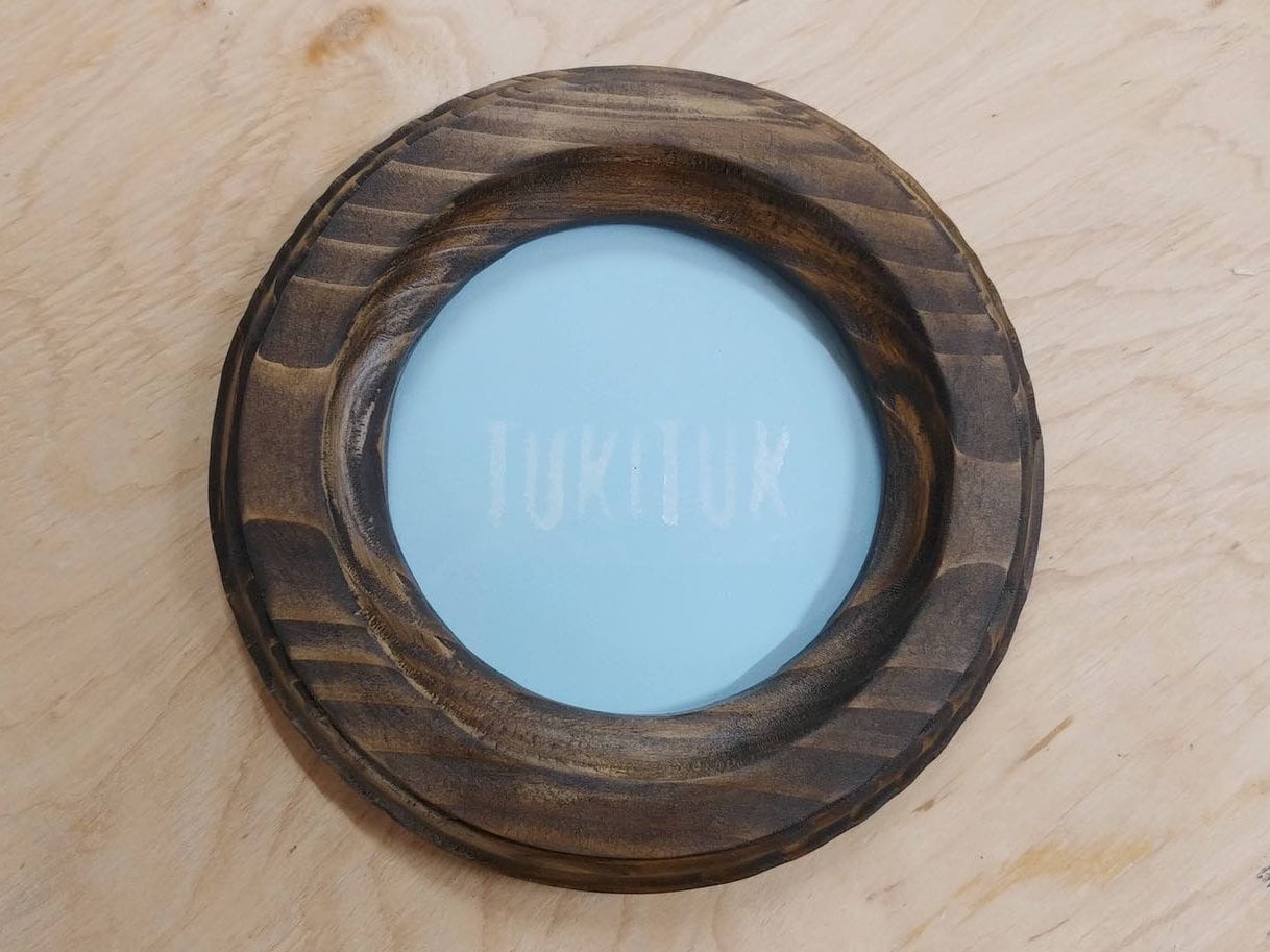 Handcrafted round frame, Wooden picture frame, Frame for wall, Wood frame home decor, Hallway rustic frame, Living room circle frame "Rouen"