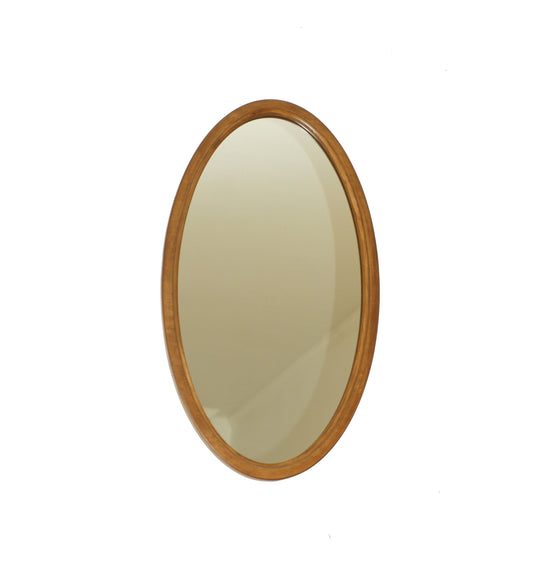 Велике овальне дзеркало, настінне дзеркало у ванній кімнаті, овальне настінне дзеркало, дзеркало в стилі ар-деко, декоративне дзеркало, дзеркало в дерев’яній рамі, овальне xвелике дзеркало