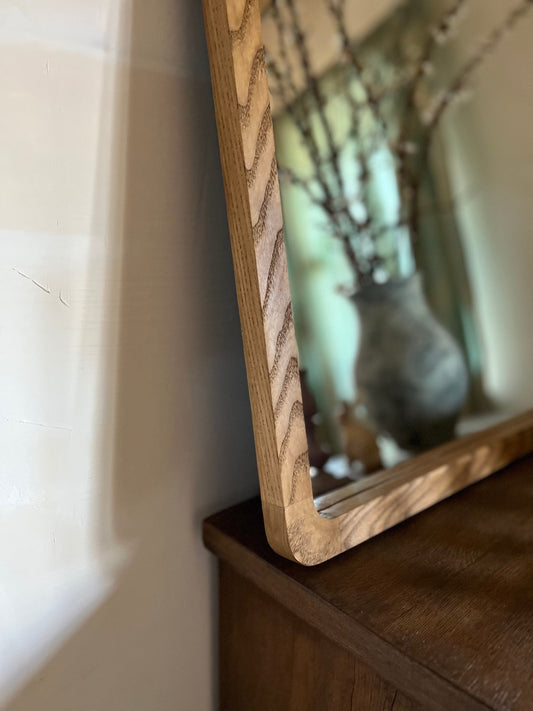 Modern wood mirror, Art deco mirror, Solid wood bedroom mirror, Farmhouse Decor, Barnwood Mirror, Industrial Mirror, Decorative mirror