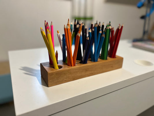 Pen holder handcrafted solid wood, Pencil organizer, Wood organizer for desk, Wood desk storage, Pencil cup, Pencil holder for classroom