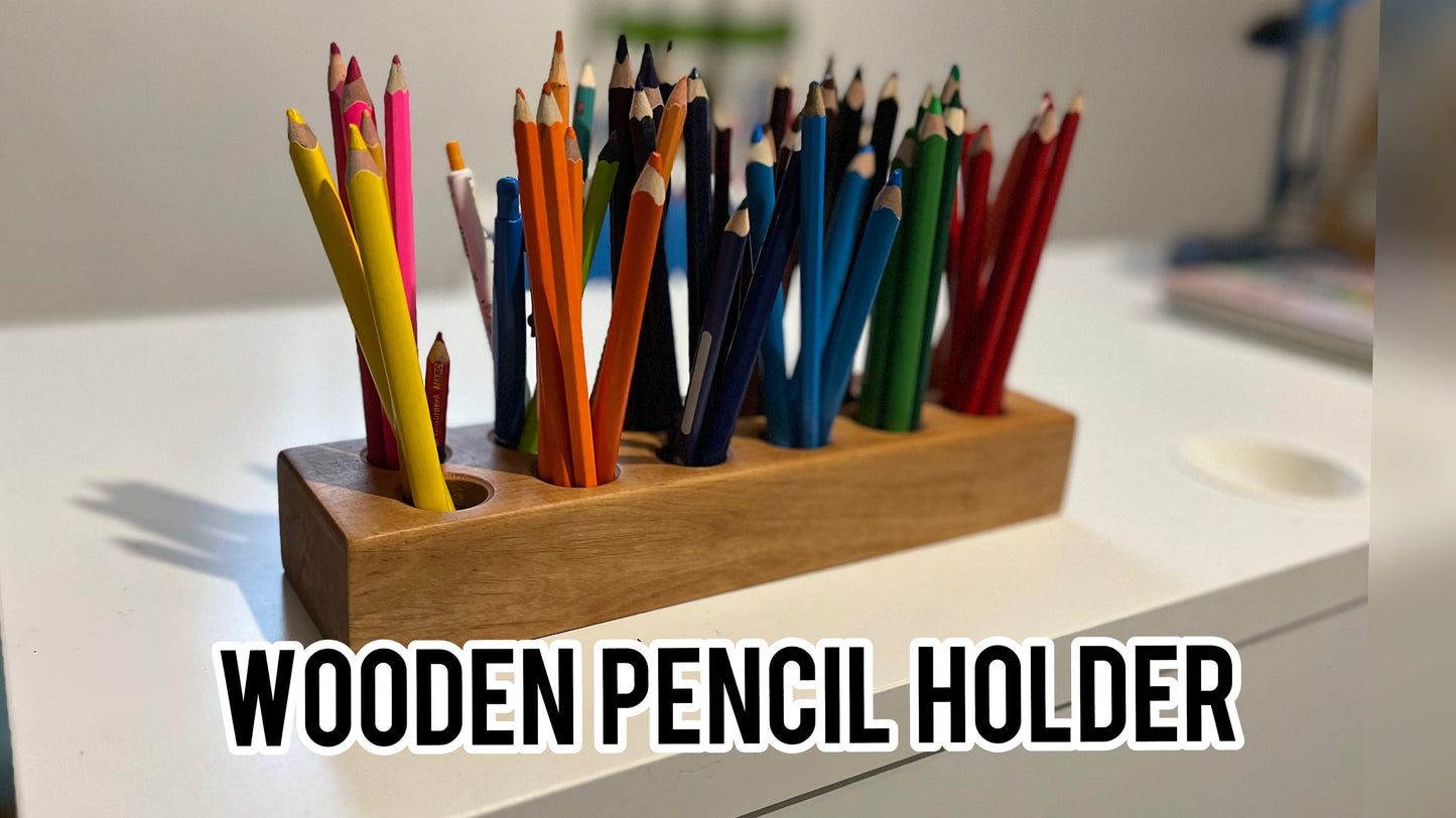 Тримач для олівців з масиву дерева, тримач для кольорових олівців, розмальовка для дорослих, органайзер для художніх олівців, дерев’яний настільний органайзер, коробка для ручок, настільне зберігання, тримач для ручок