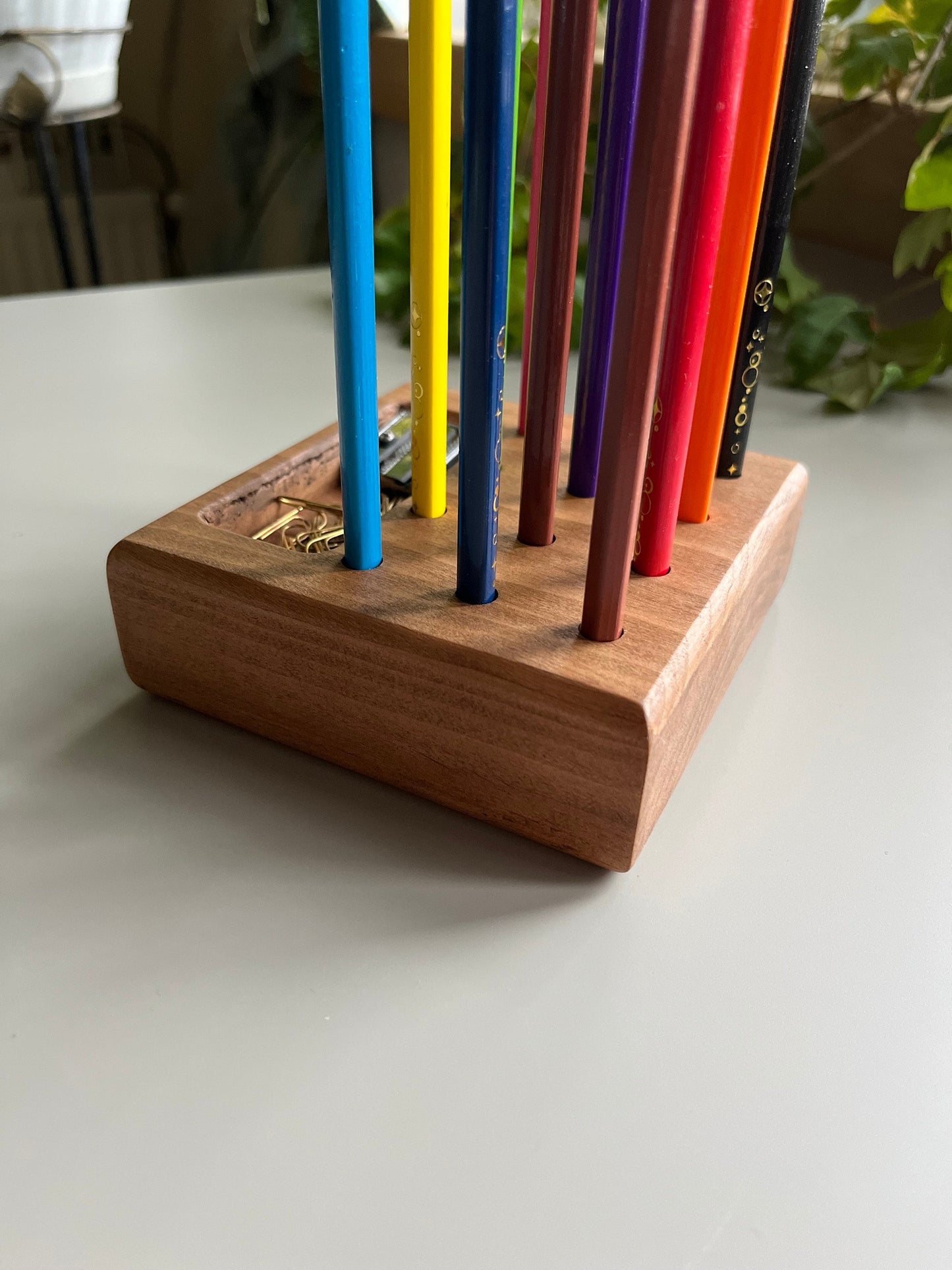 Дерев'яна коробка для олівців, Кольоровий тримач для олівців, Підставка для олівців Монтессорі, Дерев'яна коробка для олівців, Олівець-органайзер, Розвиток дитини