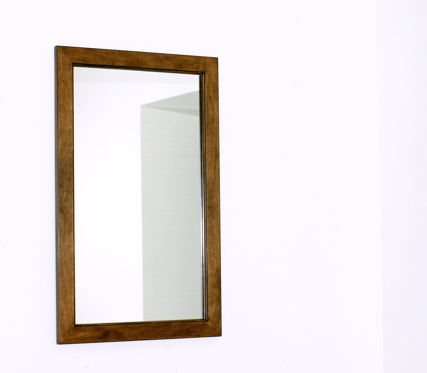 Прямокутне дзеркало для ванної кімнати з масиву дерева, Велике дзеркало для туалетної кімнати, Дерев'яне дзеркало для вітальні, Дзеркало для спальні у фермерському будинку, Дзеркало для передпокою